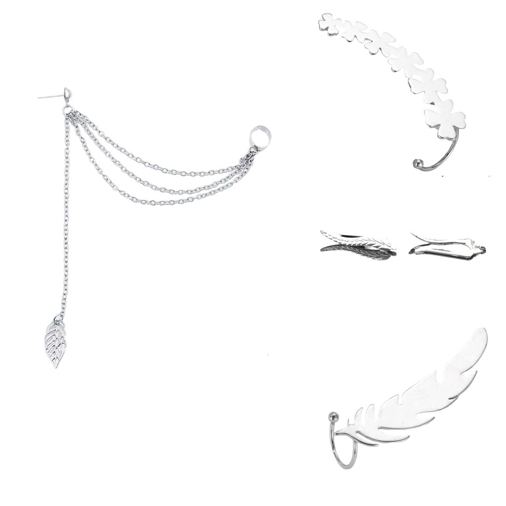 Earrings, Ear stub, Ear Chain (5pcs)